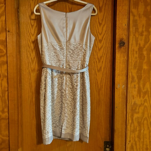 NWT Jessica Howard Tan Metallic Lace Cocktail Dress 12 - Picture 9 of 12